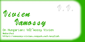 vivien vamossy business card